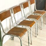 Set of 4 vintage school chairs