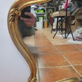 Miroir style Louis XV en bois doré, 80×69 cm