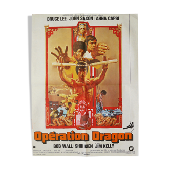 Affiche de cinéma originale "Operation dragon" Bruce Lee