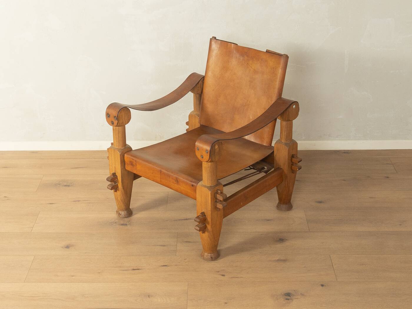 Brutalist Vintage Safari Armchair