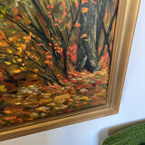 Signed forest landscape painting