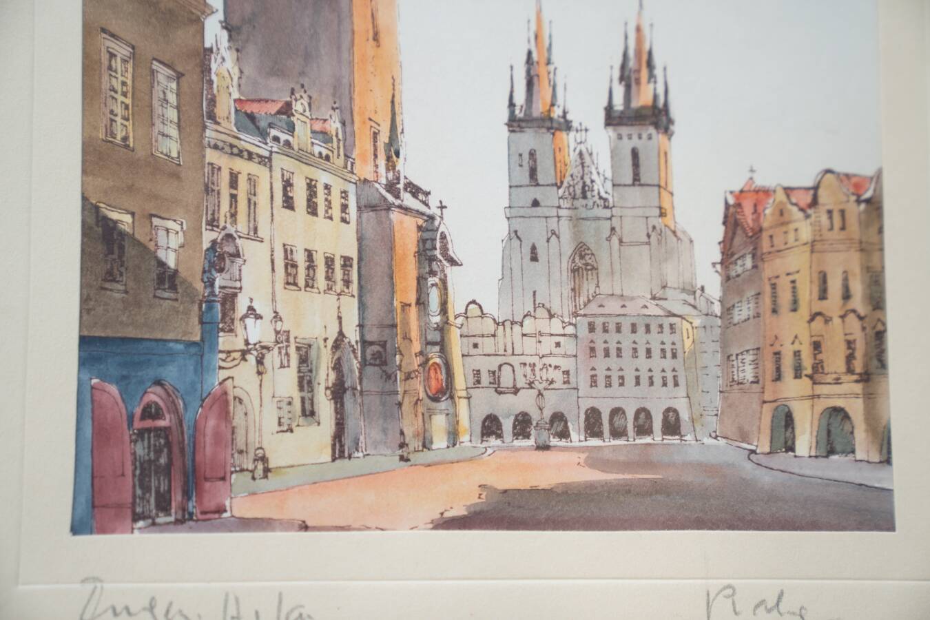 Photo Prague, Old Town Square, gold leaf. 1970-1980