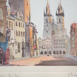 Photo Prague, Old Town Square, gold leaf. 1970-1980