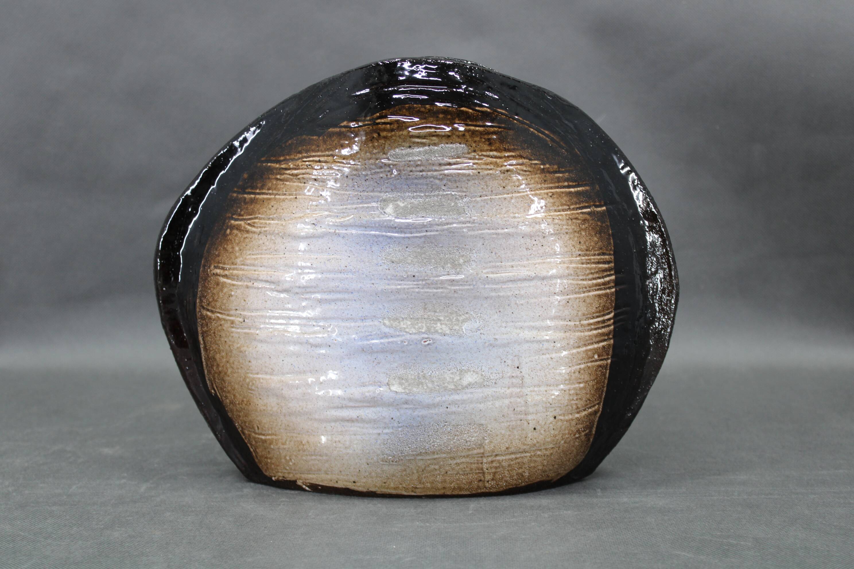 Brutalist ceramic art vase, Czechoslovakia, 1970s