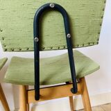 Green scandinavian wooden chairs 60/70