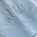 Old linen and cotton towel dyed celadon