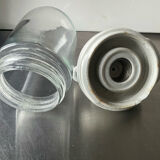 Art deco ceiling pendant lamp in porcelain & glass