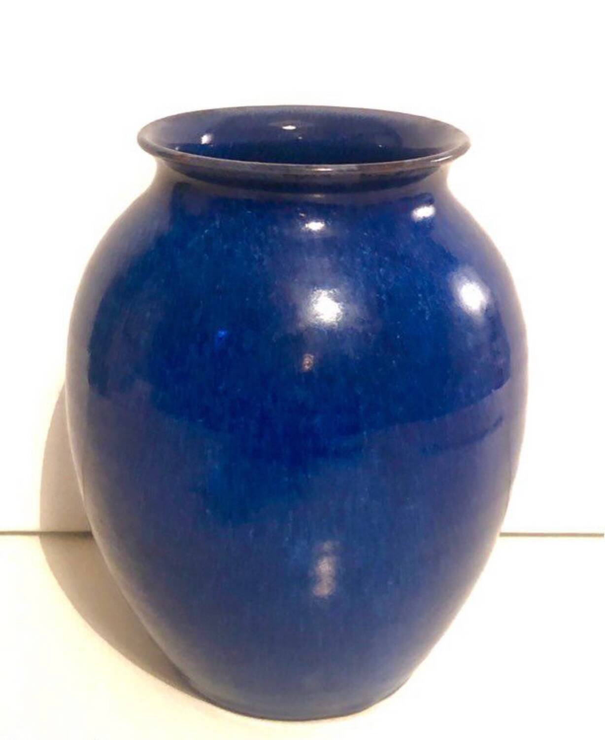 Blue ceramic vase