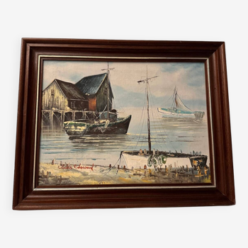 Painting of a port