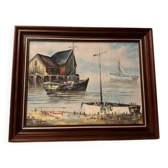 Peinture d’un port