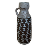 Strehla keramik vase matt and enamelled