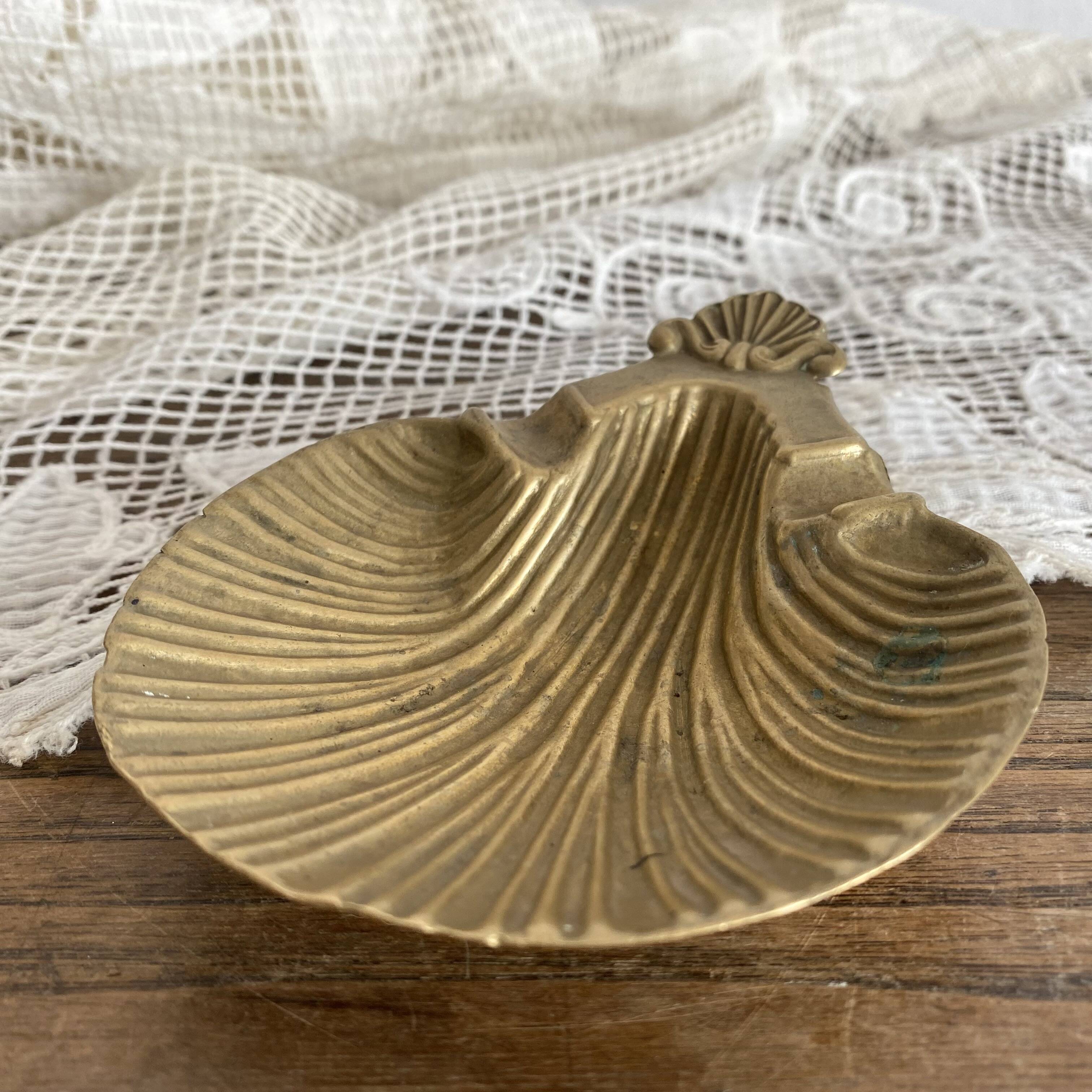 Cendrier en laiton coquillage, coquille St Jacques