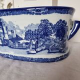 Large 20th century English glazed and enamelled earthenware planter
