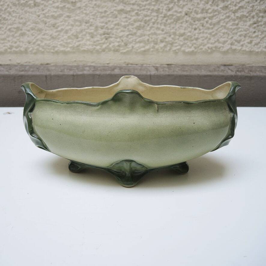 Vintage ceramic planter from St Clément – floral decoration