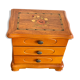 Coffret à bijoux en bois décor fleurs