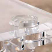 French Coffee Table Lucite and Glass Maison Romeo, 1970s