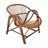Armchair rattan basket 60s