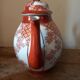 Théière, son sucrier et son pot en porcelaine japonaise ethnique vintage