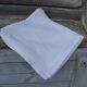 Set of 6 old 1900 napkins in white damask linen with hand-embroidered monogram