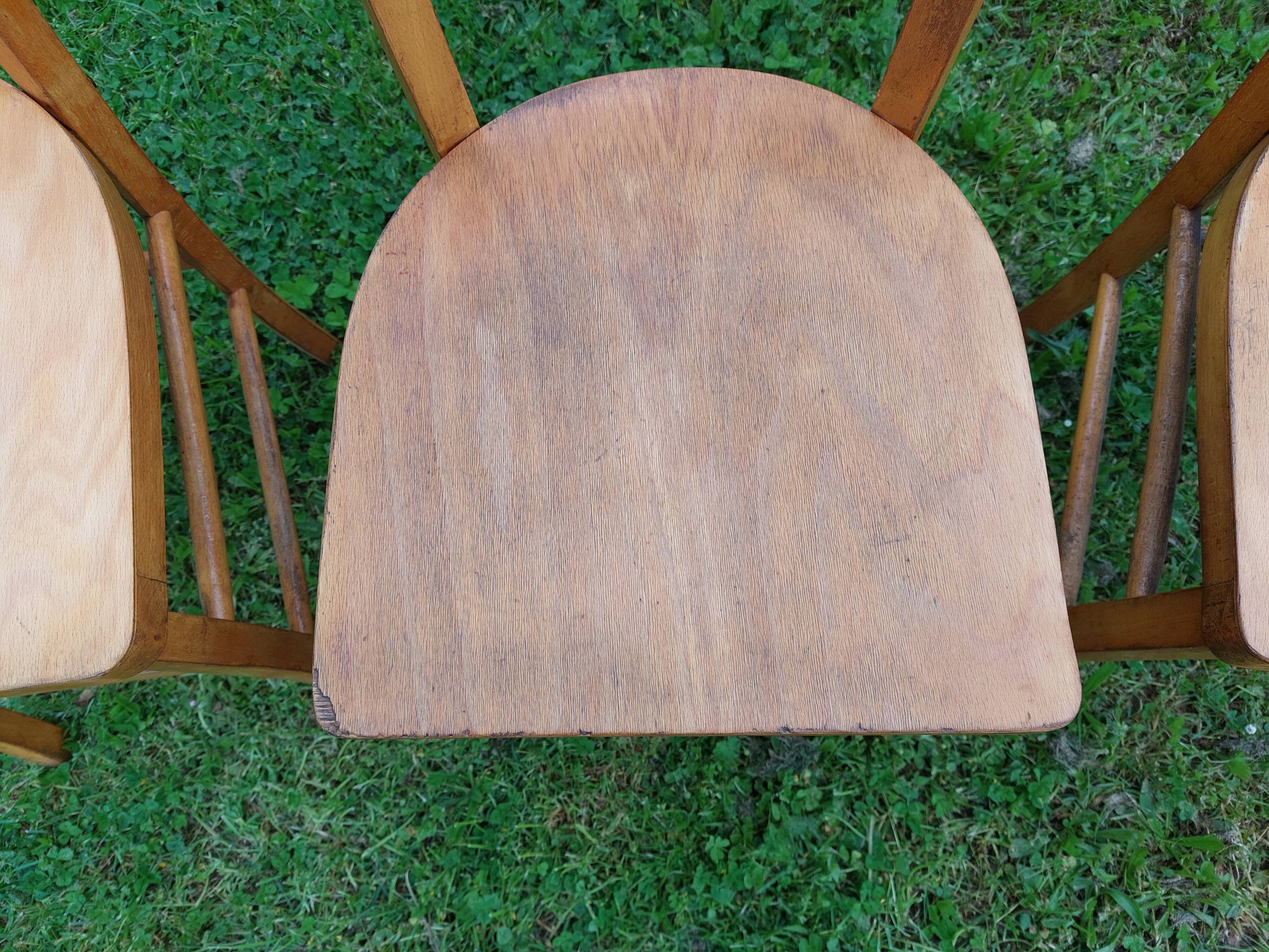 6 sanded bistro chairs
