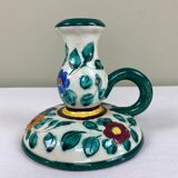 Decorated ceramic candle holder