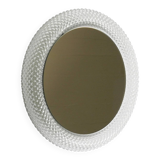 Stunning 1960s illuminated Limburg crystal glass wall mirror