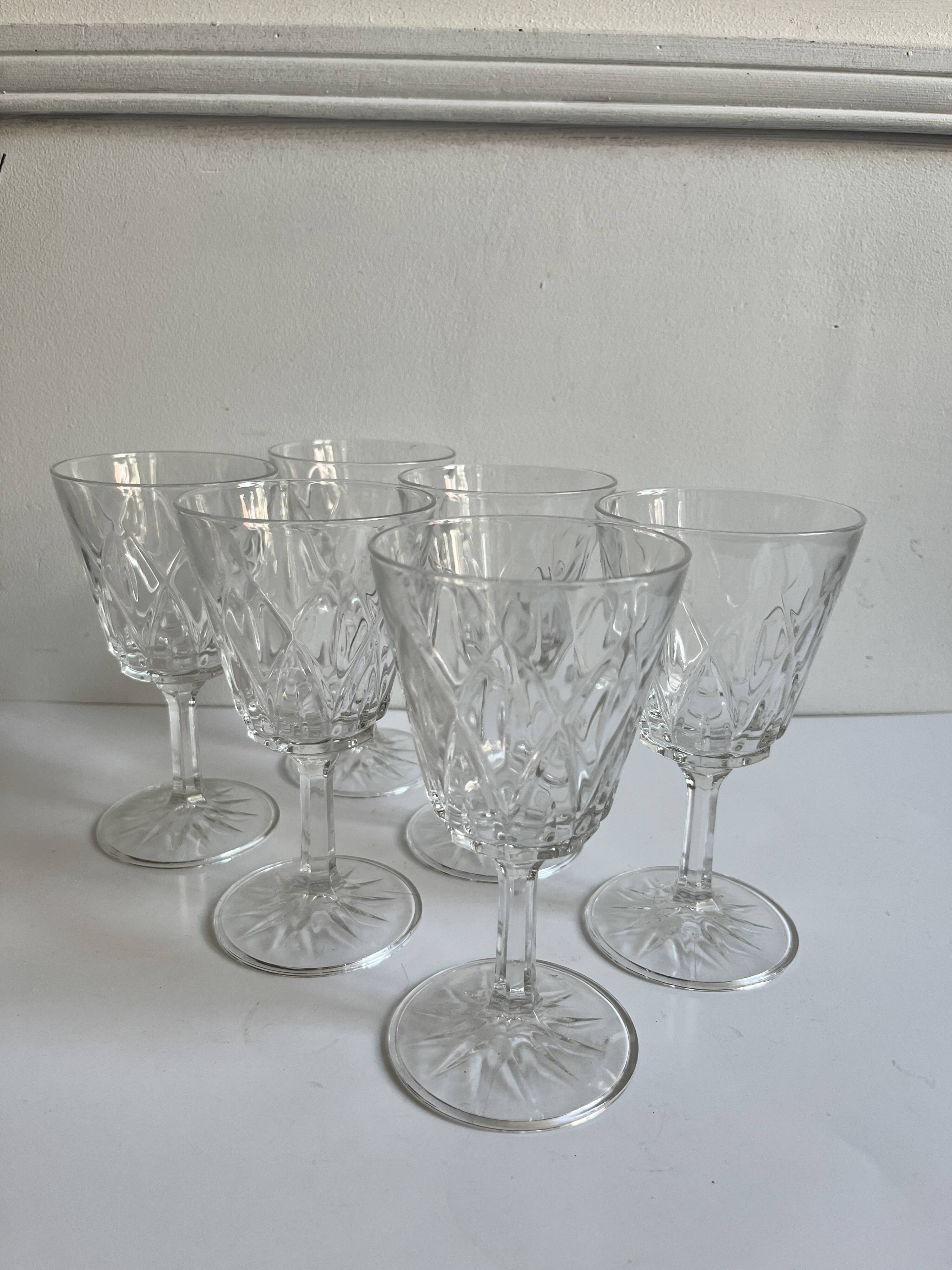 Cut wine glasses