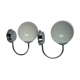 Paire d'appliques boule opaline blanche