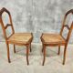 Set of antique French chairs dining chairs webbing and beech