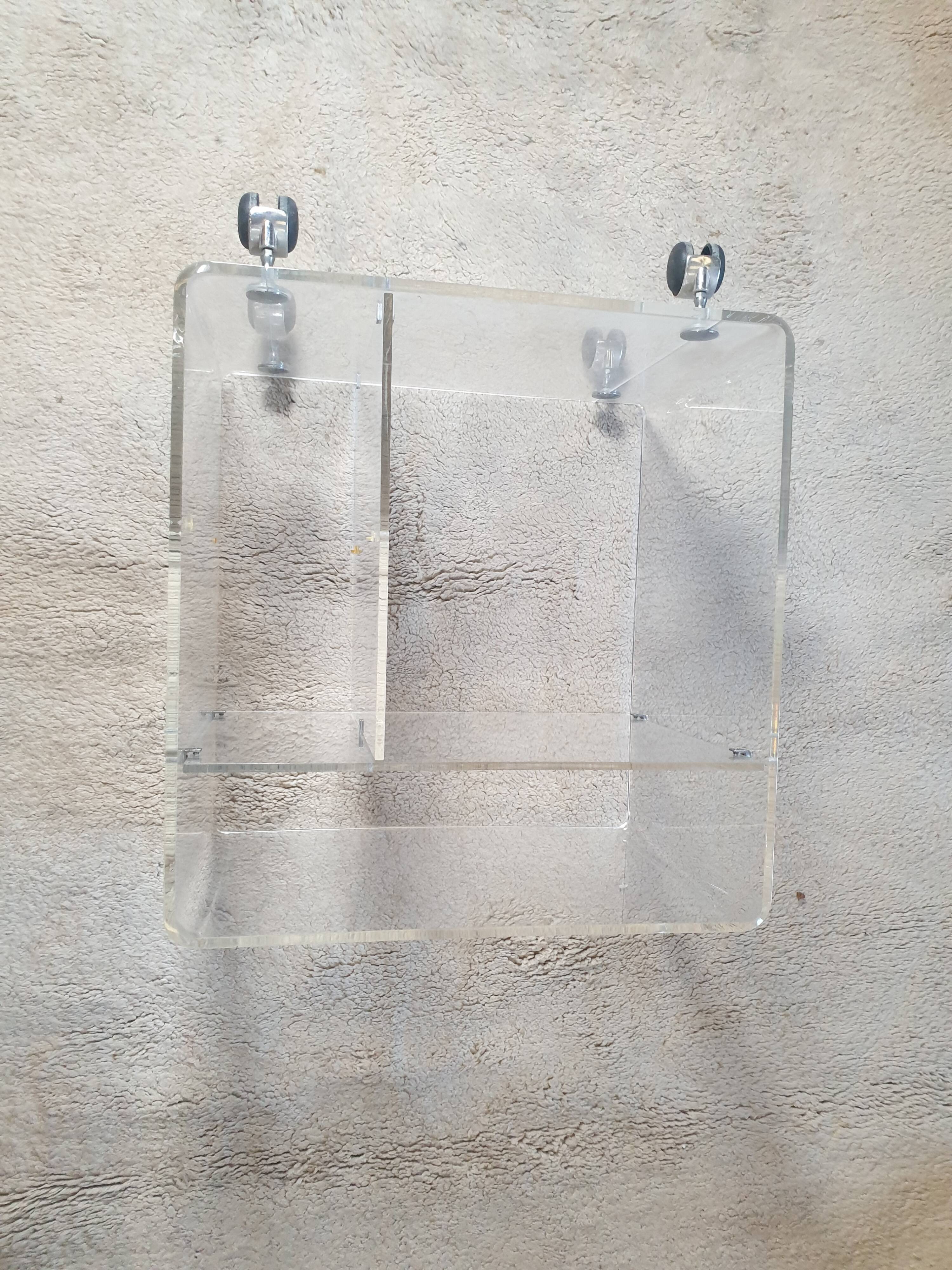 Storage cabinet on castor plexiglas David Lange