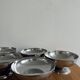Set of 6 stainless steel bowls 1970