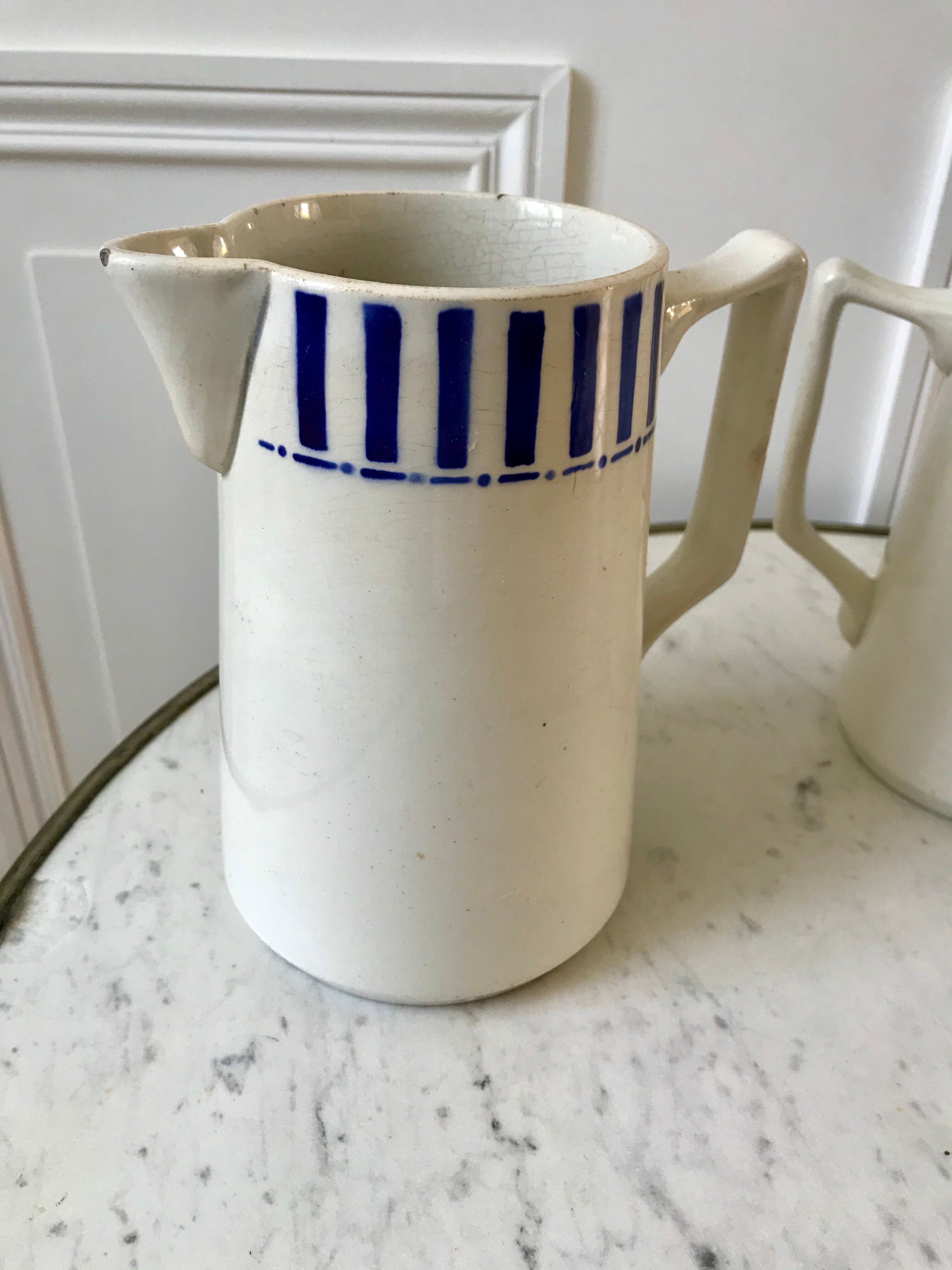trio of earthenware pitchers CM Paris model "Monique" 30s