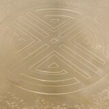 Vintage etched brass coffee table by Ricco D, 1970s