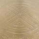 Vintage etched brass coffee table by Ricco D, 1970s