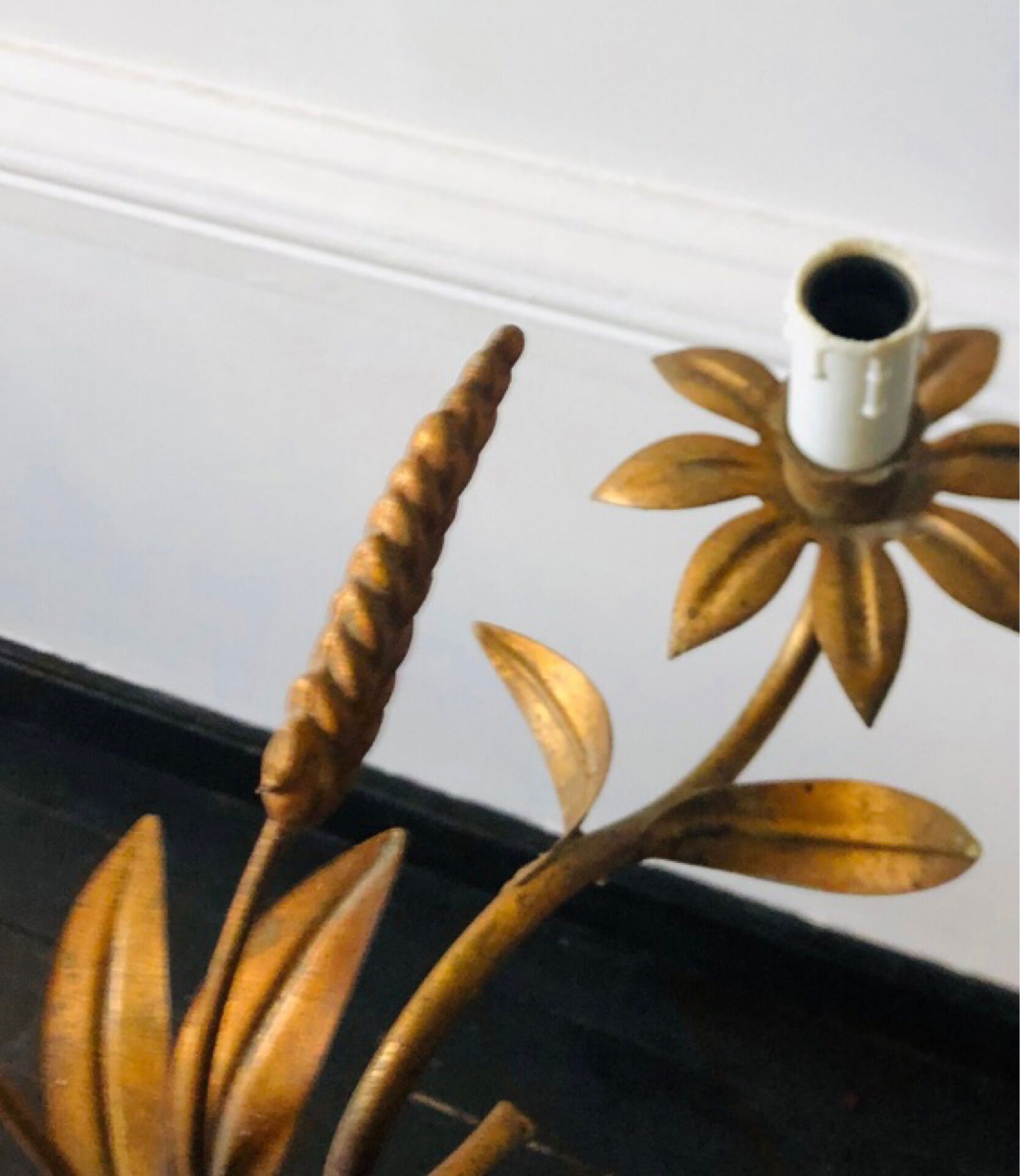 Florentine chandelier in wheat ear style by Hans Kögl Hollywood Regency