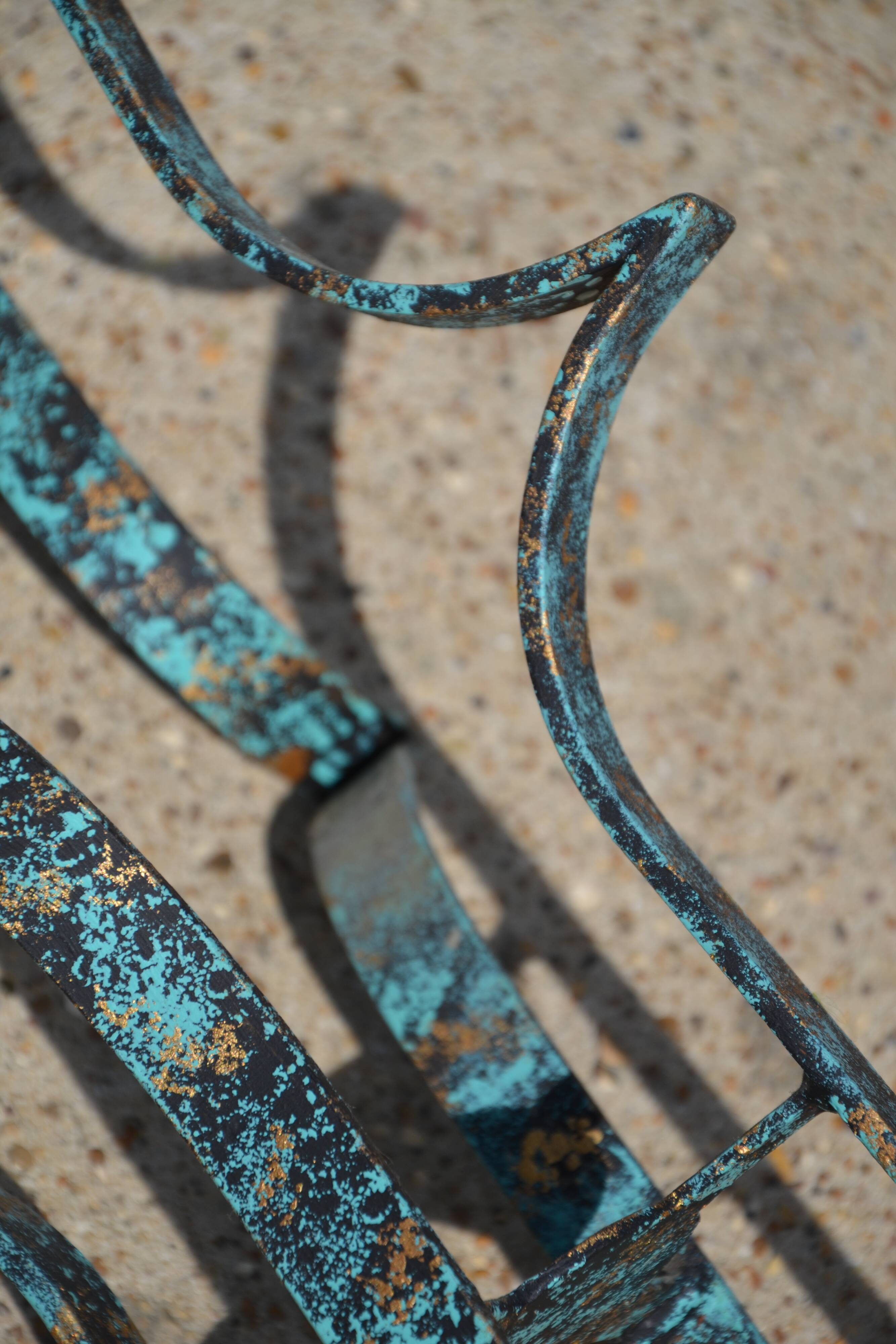 Handcrafted wrought iron chair
