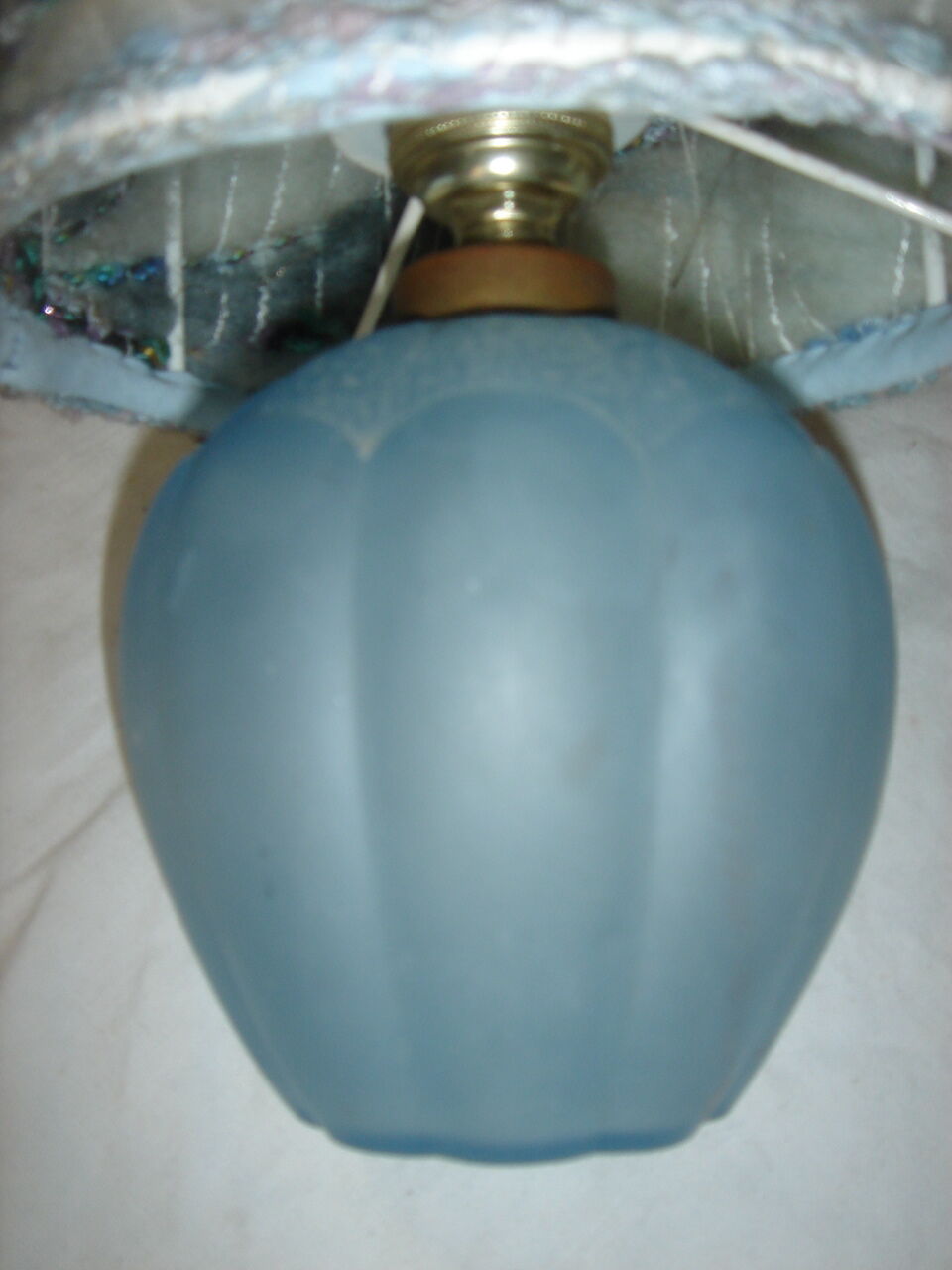 1960 blue glass lamp