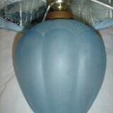 Lampe en verre bleu de 1960