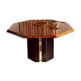 Dining table elm burl Roche Bobois Jean Claude Mahey vintage