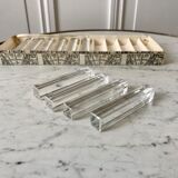 Set of 10 50s crystal knife holders