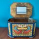 Ancient jewelry box in lithographed sheet metal Cléopâtre Egypt