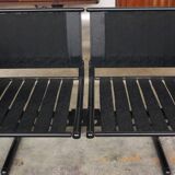 Corner sofa opening in leather and coffee table in marble by pierluigi cerri for frau, 1980s