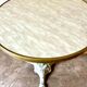 Table bistrot en fonte de fer grise et mélaminé beige ⌀ 60 cm