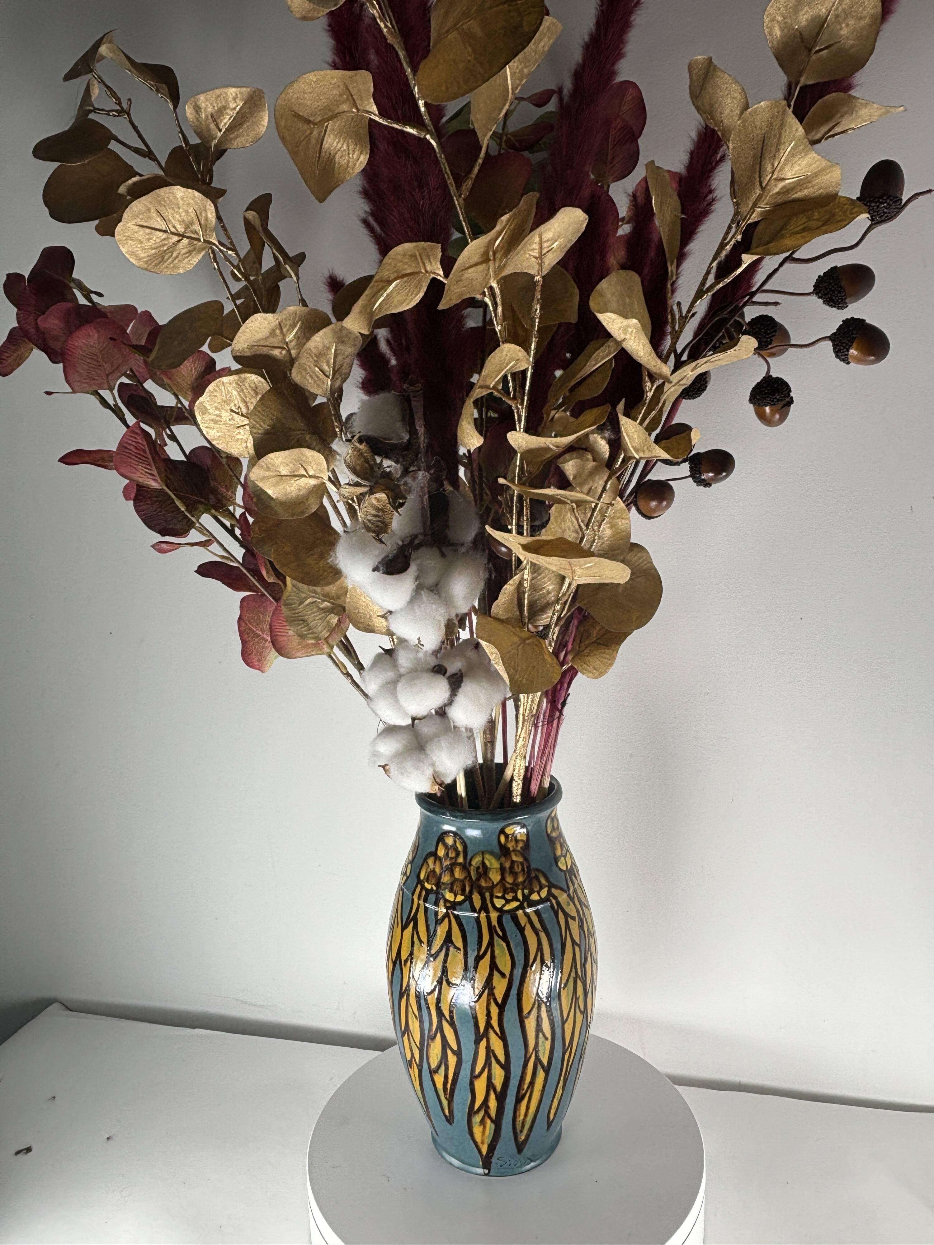 Art Deco ceramic vase, France, Emile Simonod, SISPA, 1930
