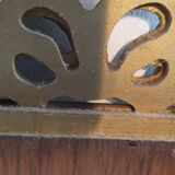 Mirror beveled golden wood 36x135cm