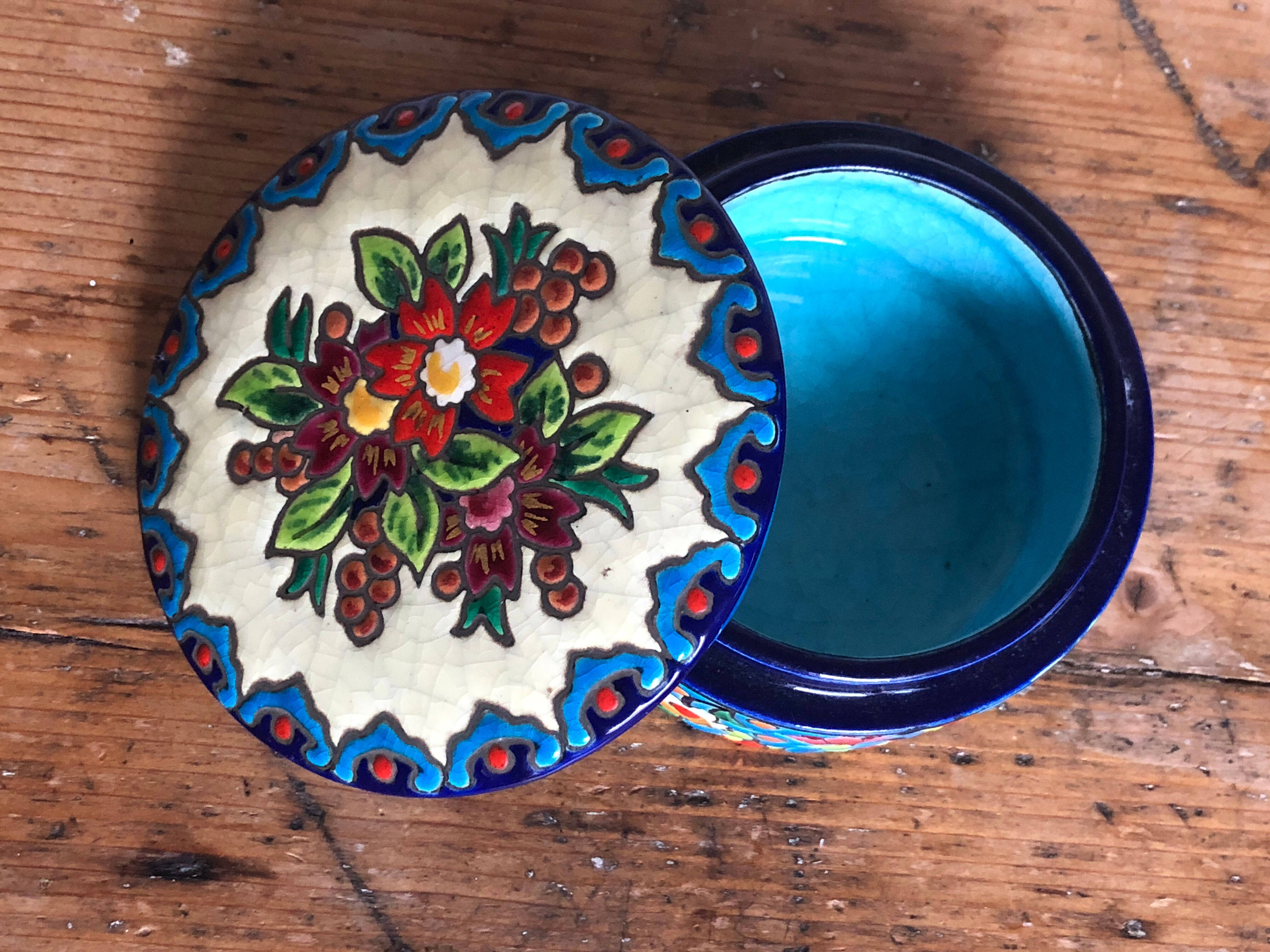 Longwy enamel caviar box