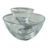 2 crystal bowls JG Durand