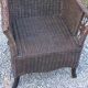 Set de 3 fauteuils en rotin des années 70