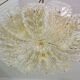 Splendid large size Italian Murano glass yellow and transparent ceiling light