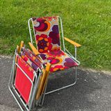 Vintage 70s Flower Power camping chair